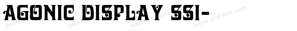 Agonic Display SSi字体转换